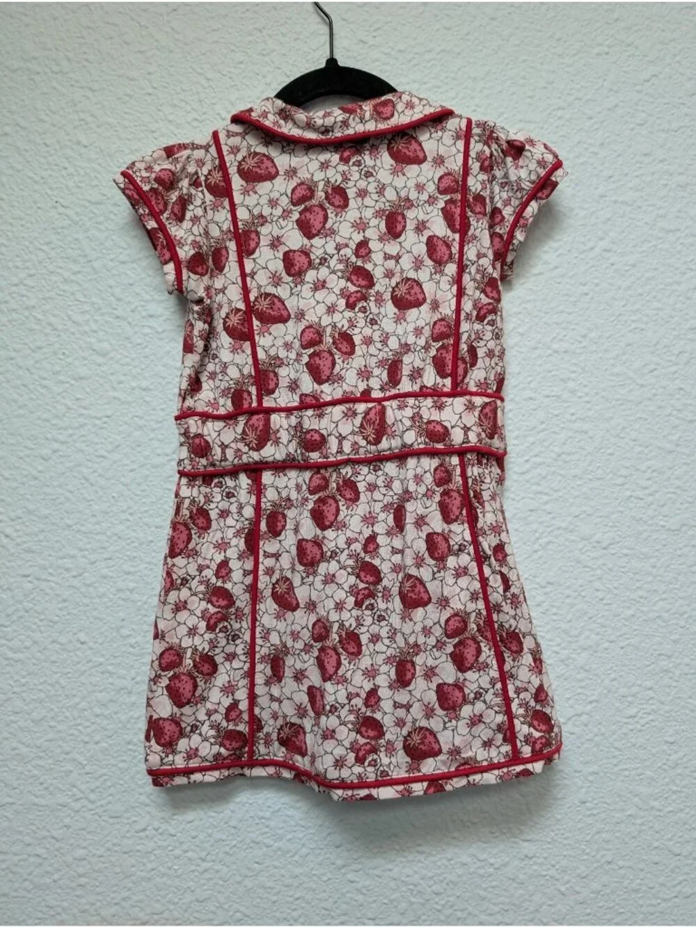 Kate Quinn Pink Strawberry Floral 2T Short Sleeve Violet Dress Bamboo